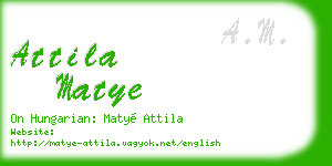 attila matye business card